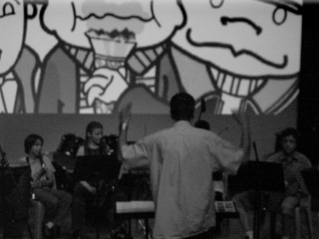 Projection et concert devant public Projection et concert devant public