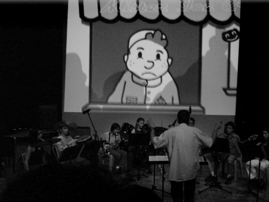 Projection et concert devant public Projection et concert devant public