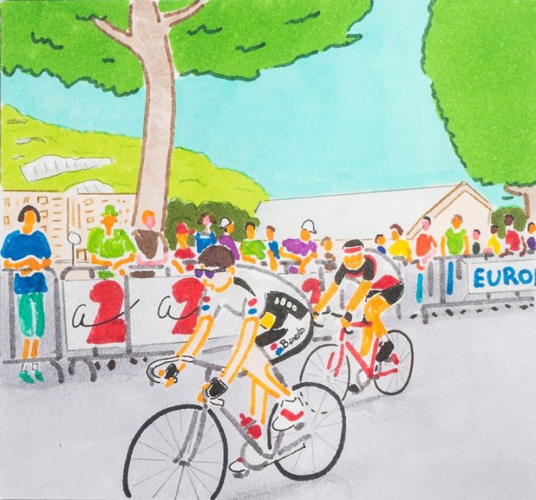 Illustration Extraite de la case n°66 BD « Tour de France » – B.Boukagne