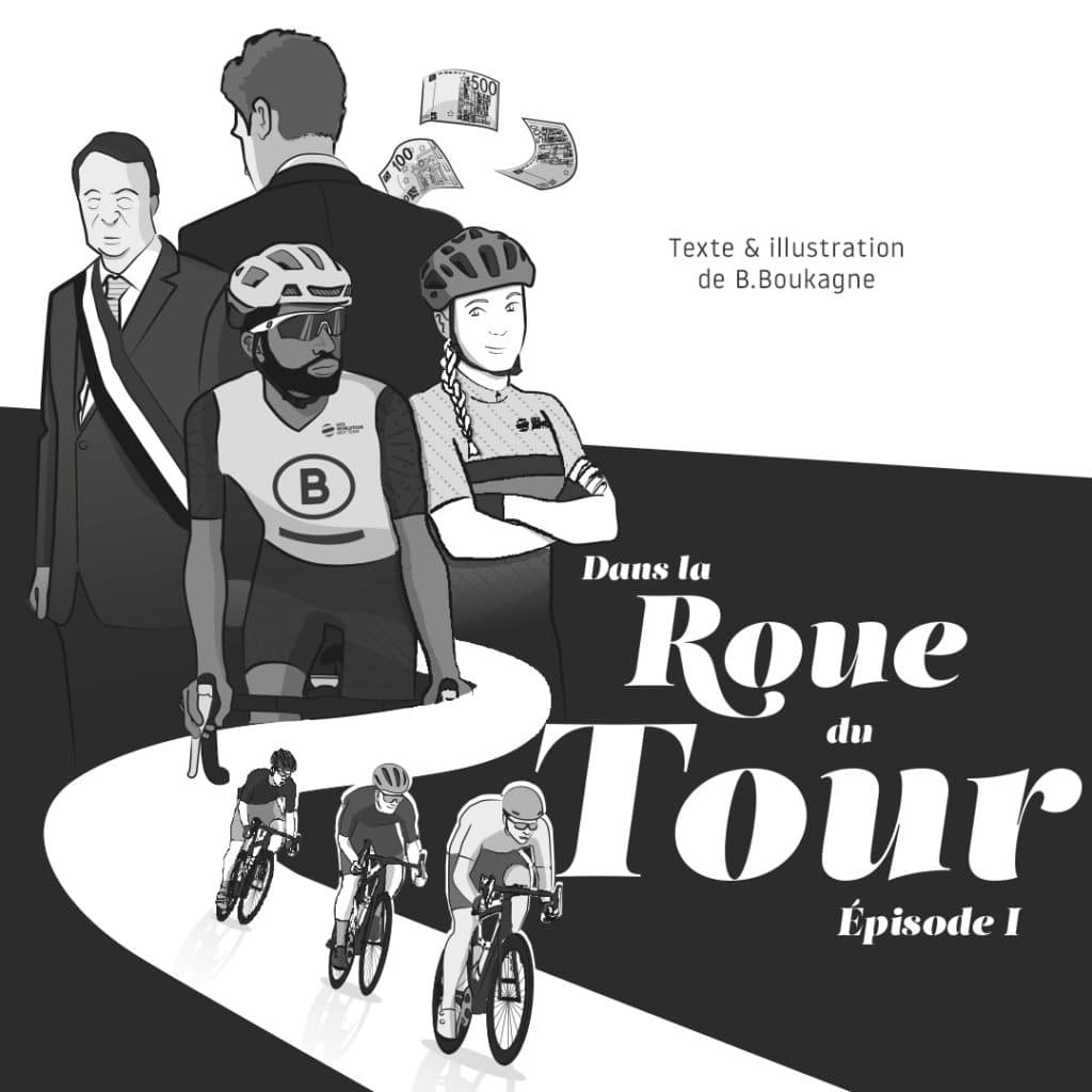 Livre du reportage illustré "Dans la Roue du Tour" de B.Boukagne