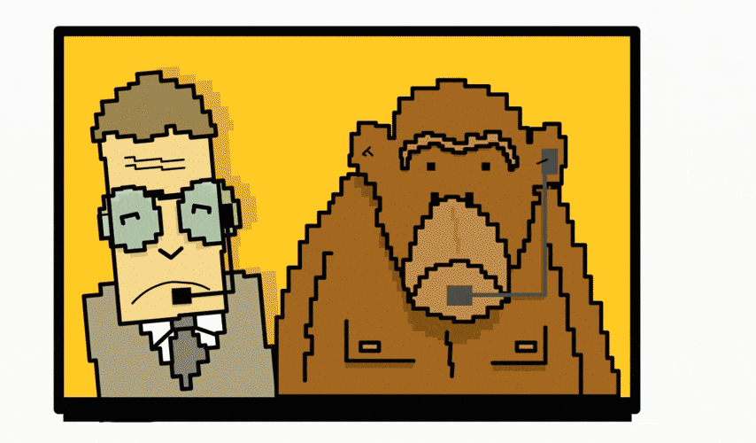 Les célèbres commentateurs Hervé Vinar et Bernard Lesinge