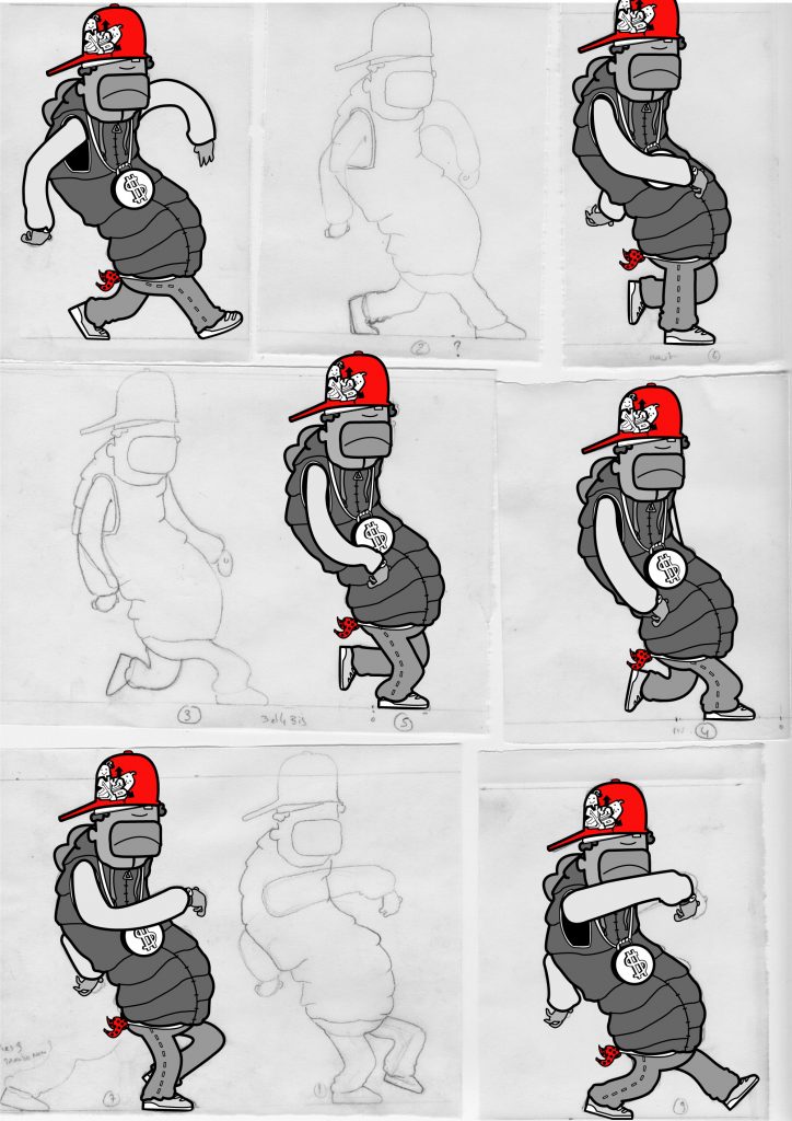 Rush d’animation du personnage « Bad Hiphopeur »
