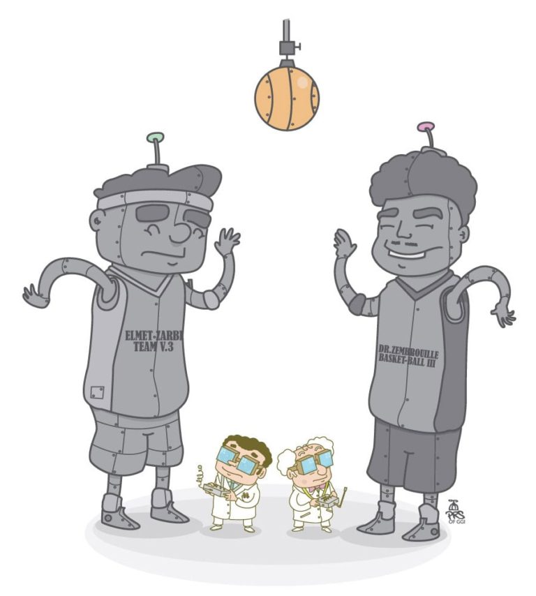 Comic strip – Dr Zembrouille VS professeur Elmet Zarby – case 1
